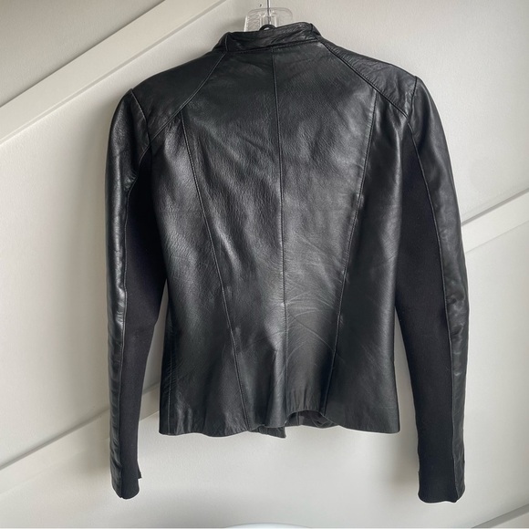 Danier Asymmetrical Zip Front Black Genuine Leather Moto Jacket size 4 - Picture 7 of 9